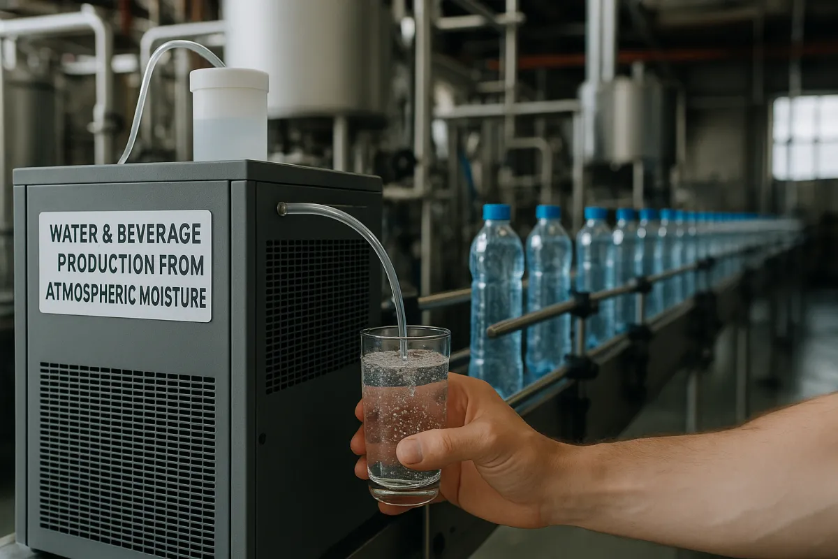 Производство воды и напитков из атмосферной влаги