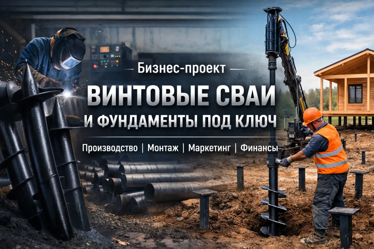 Бизнес-проект: производство винтовых свай и фундаментов