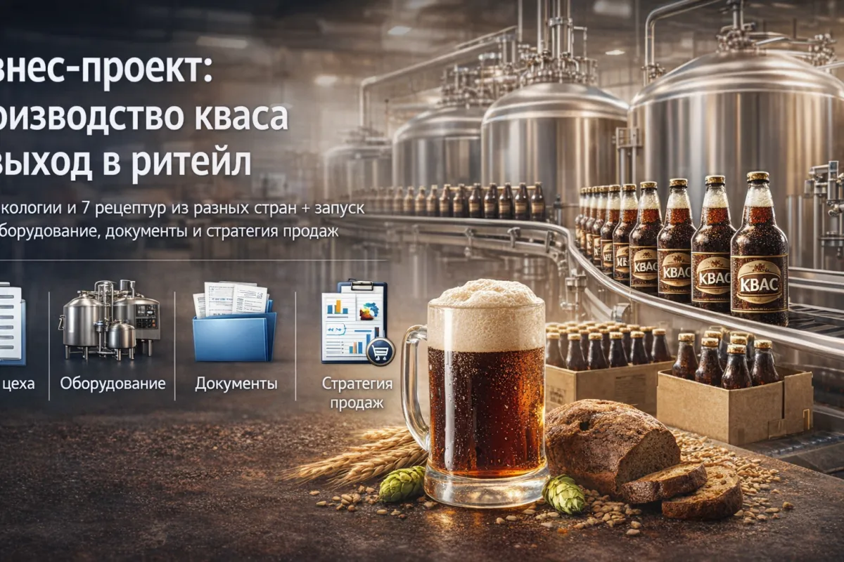 Бизнес-проект: производство кваса и вывод в ритейл