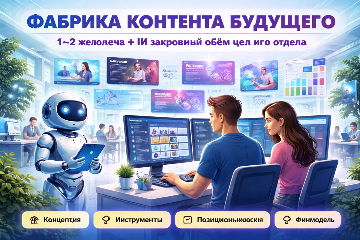 Бизнес-проект: фабрика контента нового поколения (ИИ заменяет отделы)