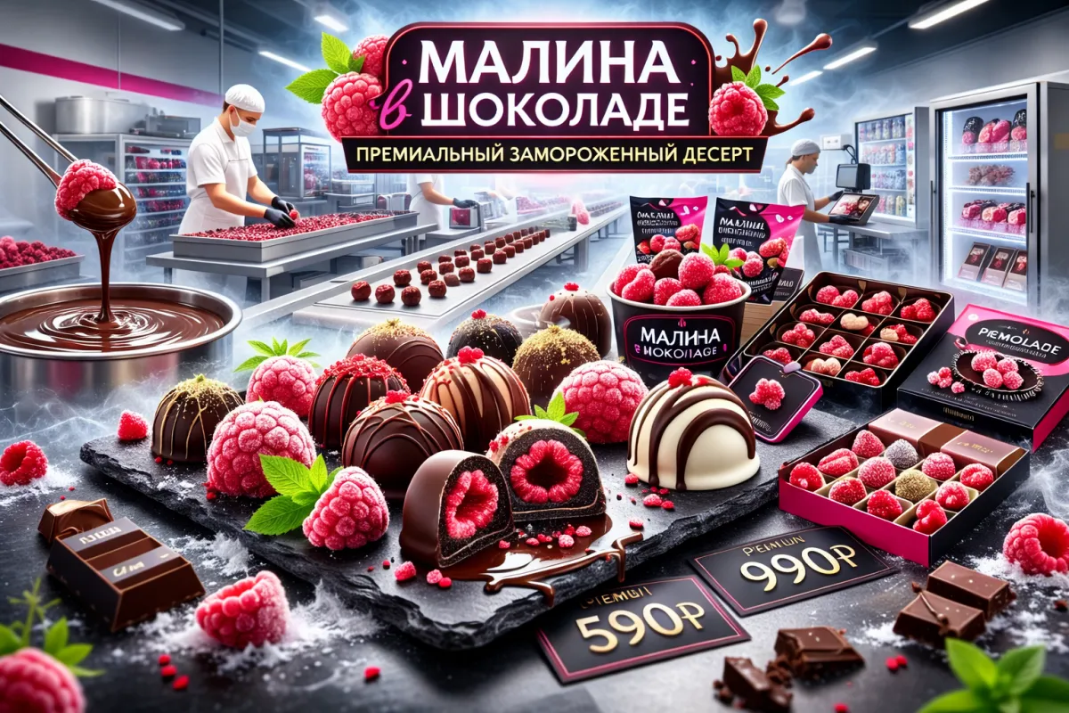 Бизнес-проект: замороженная малина в шоколаде